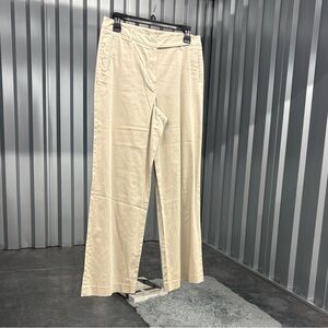 Larry Levine Petite Stretch Cream Khaki Pants Women’s 10P Dress Business Casual